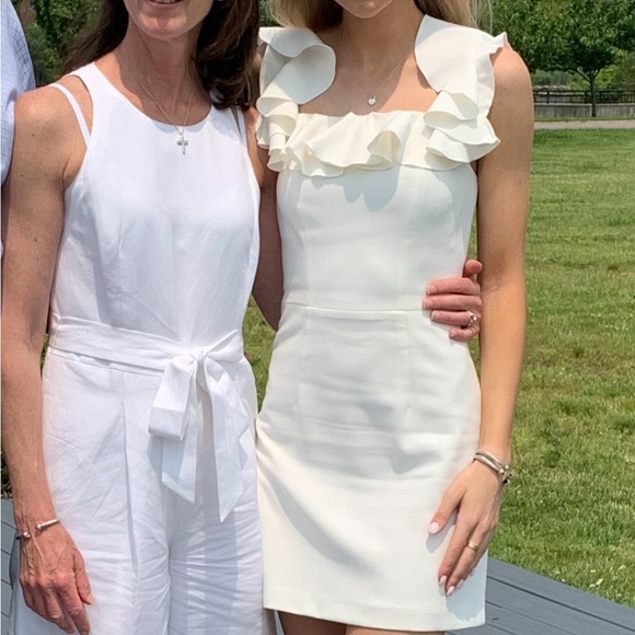 French Connection Ivory Ruffle Dress - Picture 4 of 5